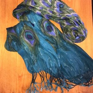 Peacock scarf